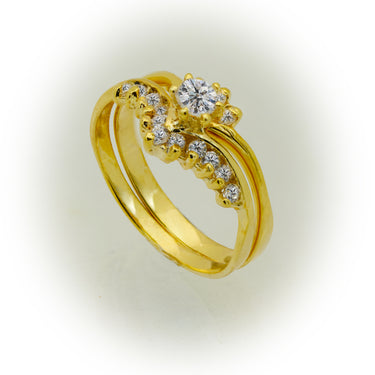 💍 Anillos de Compromiso de Oro 10k , Que se Entrelazan 💑
